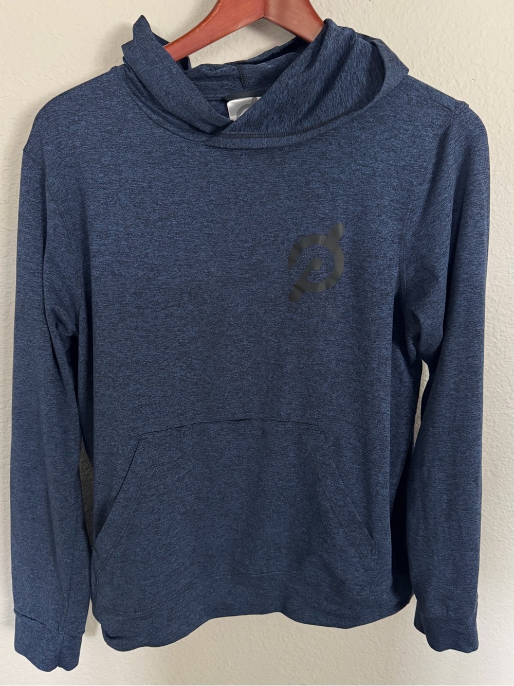 Peloton Cycling Spinning Men’s Heathered Navy Hoodie Pullover  Small